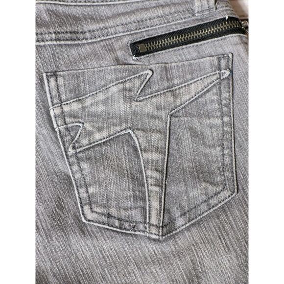 DAANG GOODMAN TRIPP NYC GRAY WASHED ZIP ACCENT JEGGING JEANS Size 7 SKULLS - Picture 13 of 15